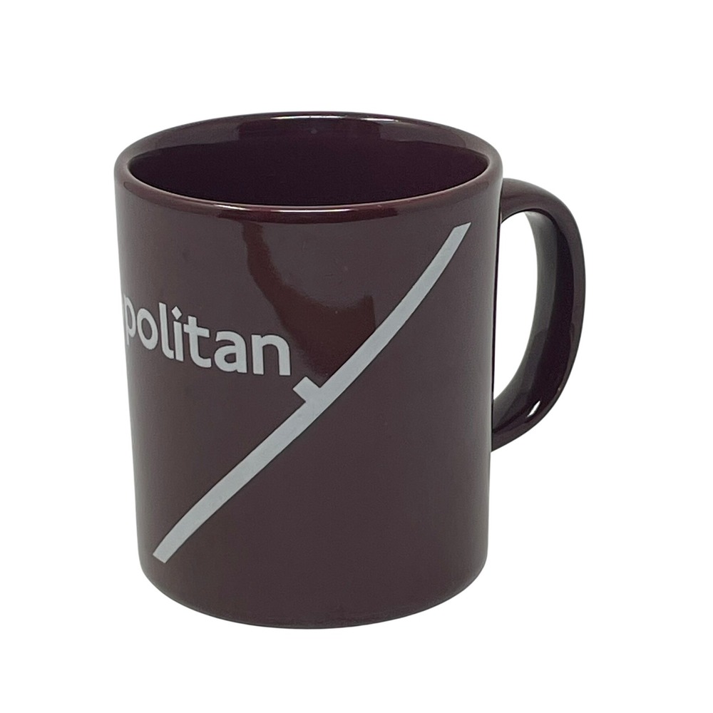 Kilncraft Burgundy Metropolitan Line Coffee Mug London Underground Transit RARE